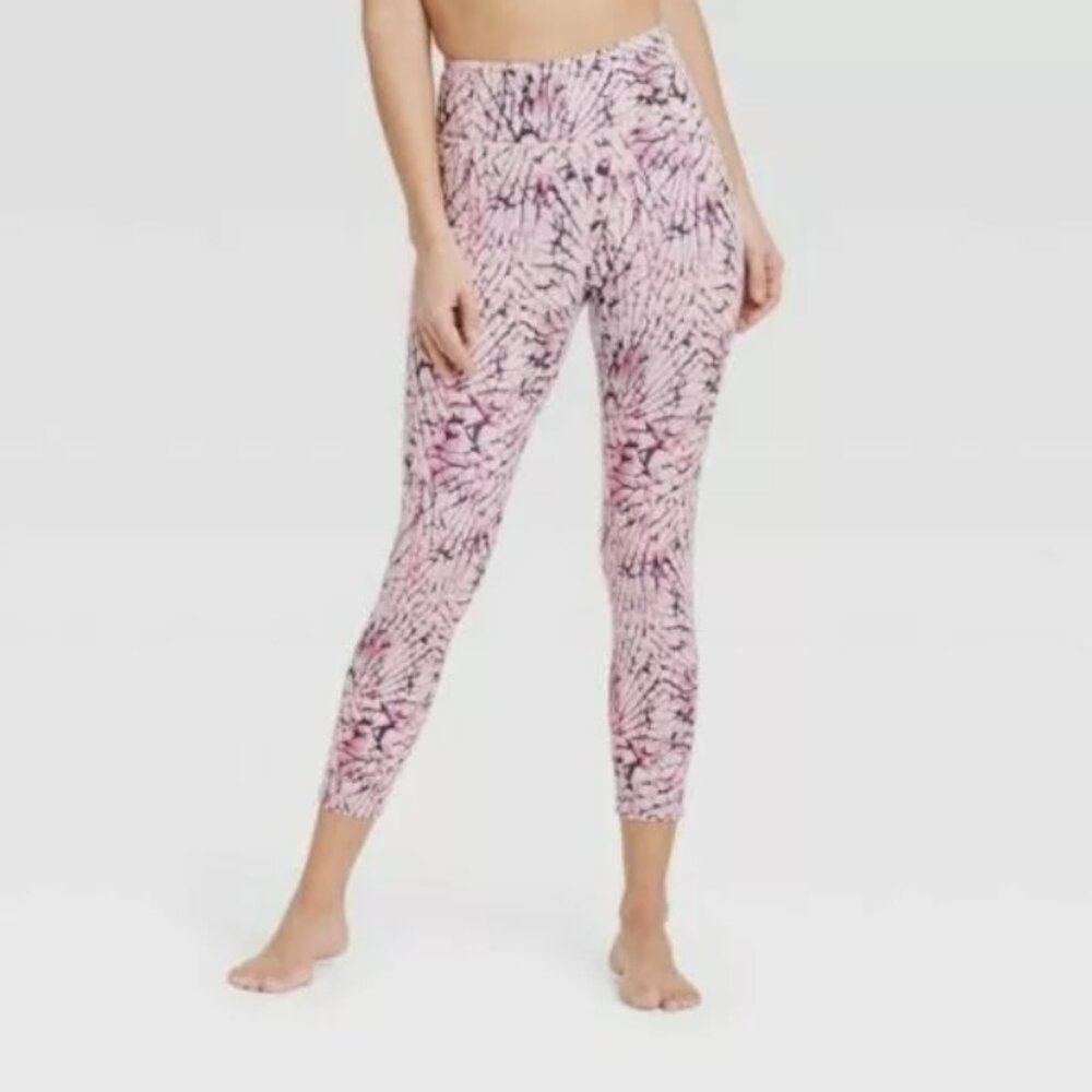JoyLab High-Rise Printed 7/8 Leggings- Assorted Pink XS